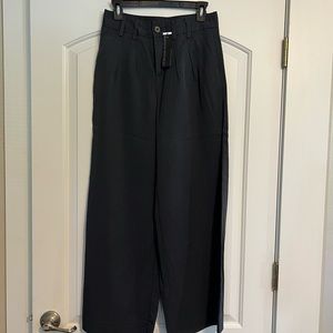 Wide Leg Trousers in Slate Blue